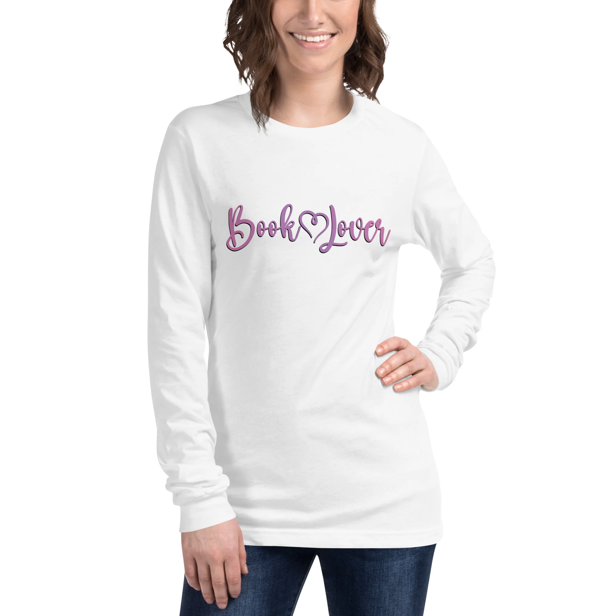 "Booklover" Unisex Long Sleeve Tee - Image 2